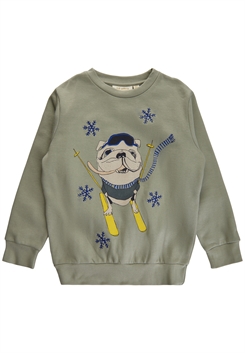 Soft Gallery Baptiste Snowdog Sweatshirt X-mas - Seagrass